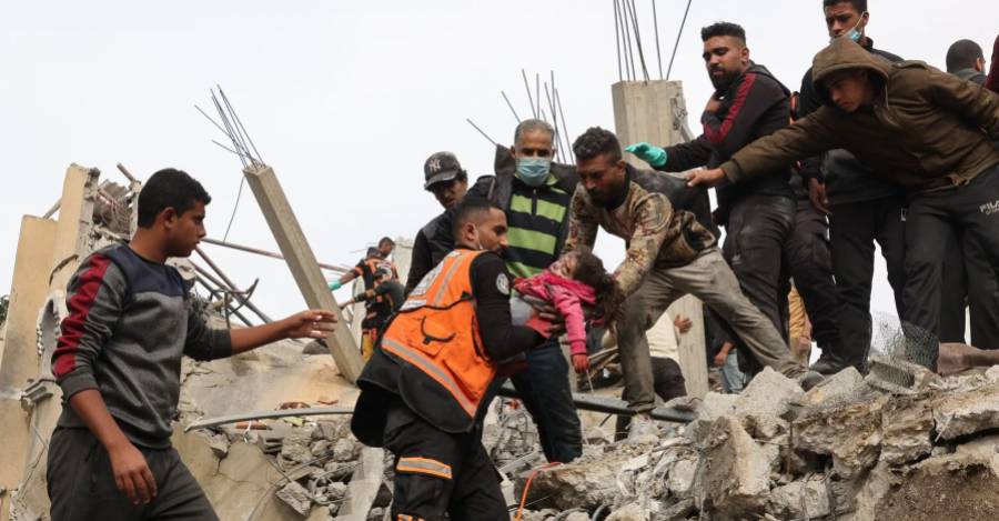 Bombardeo en Rafah