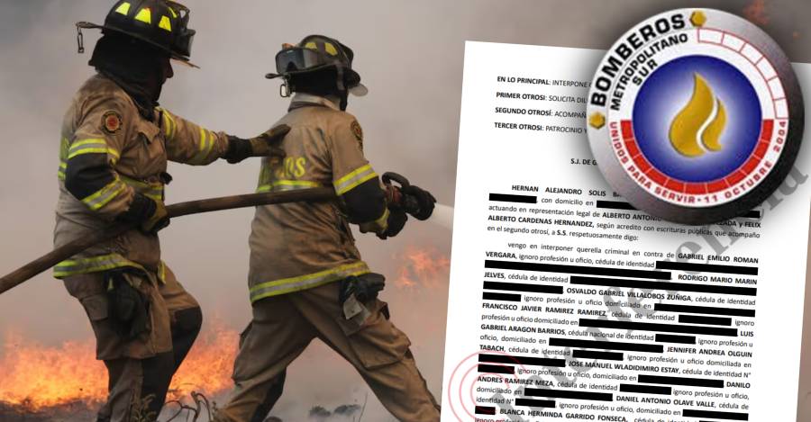 Bomberos presentan querella por problemas financieros contra superintendentes y directivos del Cuerpo de Metropolitano Sur