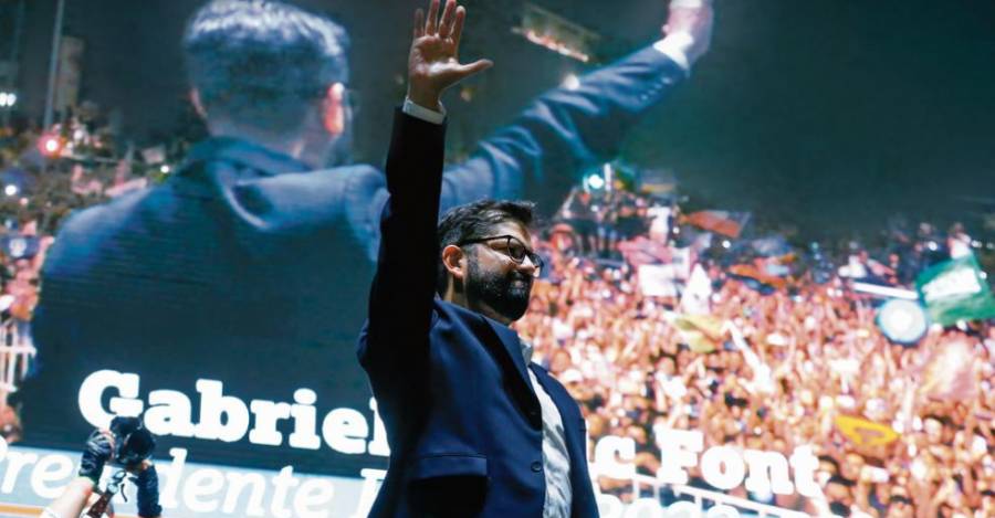 Boric el día de su victoria