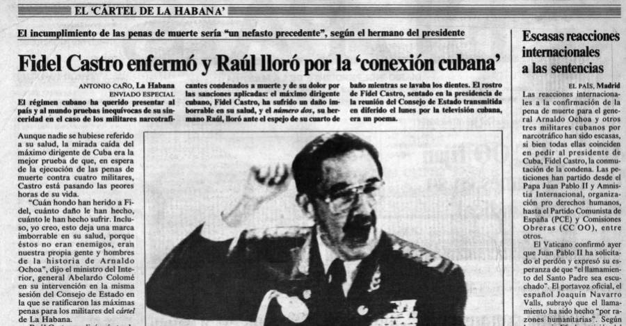El diario El País de España, 12 de julio de 1989
