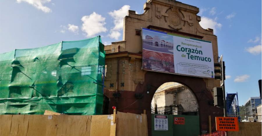 Captura del sitio web del Grupo Praedio: Restauración y Reposición Mercado Municipal de Temuco