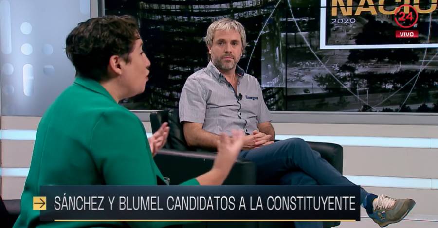 Beatriz Sánches y Gonzalo Blumel en "Estado Nacional" TVN