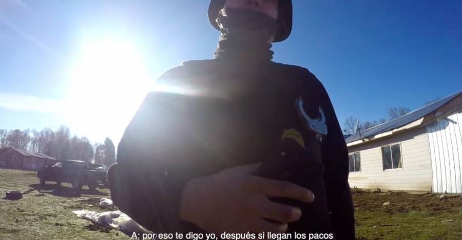 Captura del video del diálogo de funcionarios de la PDI