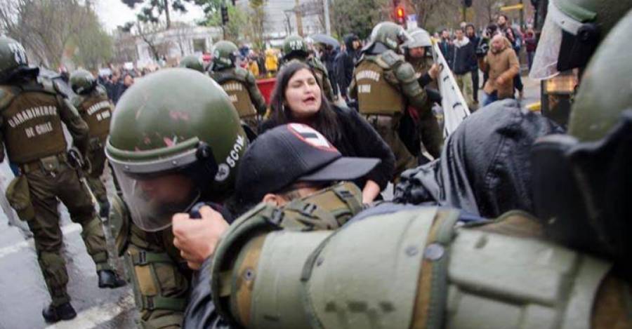 Registro de la marcha en Concepción publicado por www.paginav.cl (Fotógrafo: Alonso Carrasco)