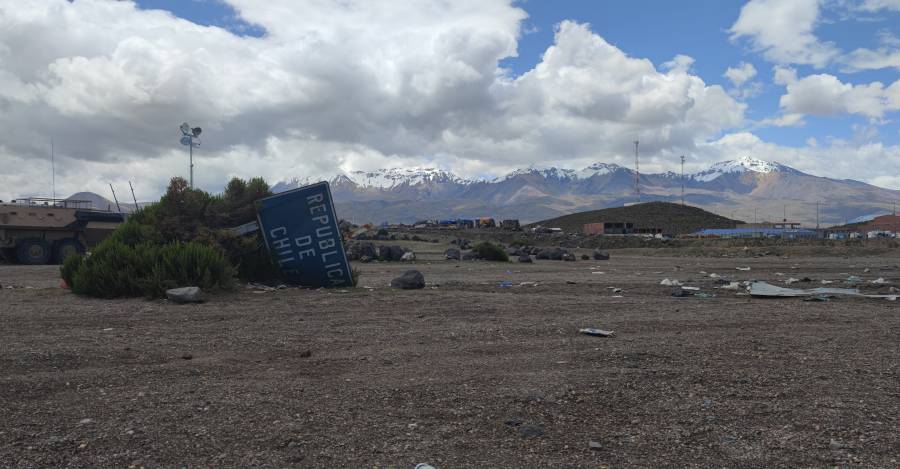 Inicio del territorio chileno en el paso Pisiga-Colchane