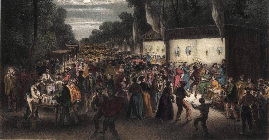 Noche buena en la cañada, del 'Chile ilustrado' de Recaredo Tornero, 1872