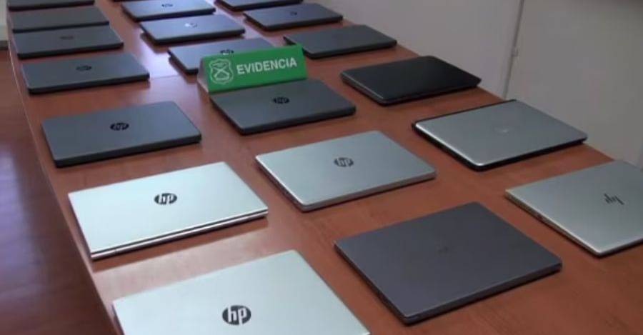 Computadores recuperados por carabineros