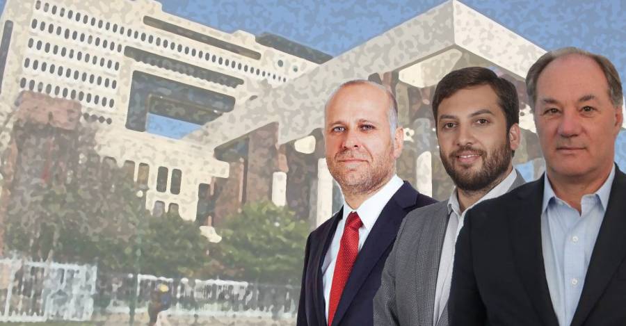 Álvaro Elizalde, presidente del Senado; Raúl Soto, presidente de la Cámara; Juan Sutil, presidente de la CPC.