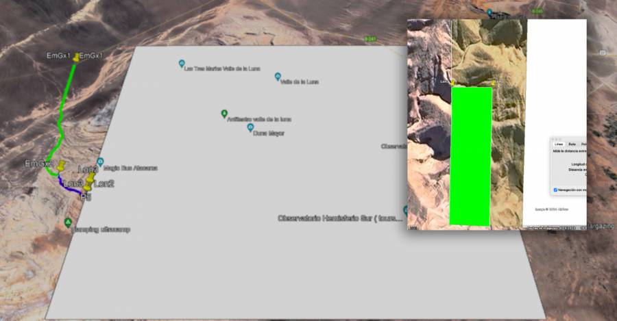 Imágenes del área del proyecto minero de Galaxy 1. 