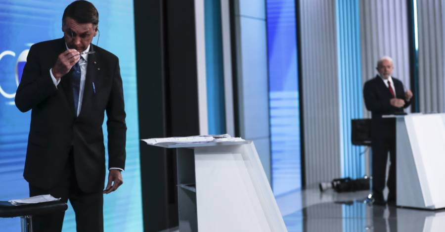 Bolsonaro y Lula en el debate de Globo