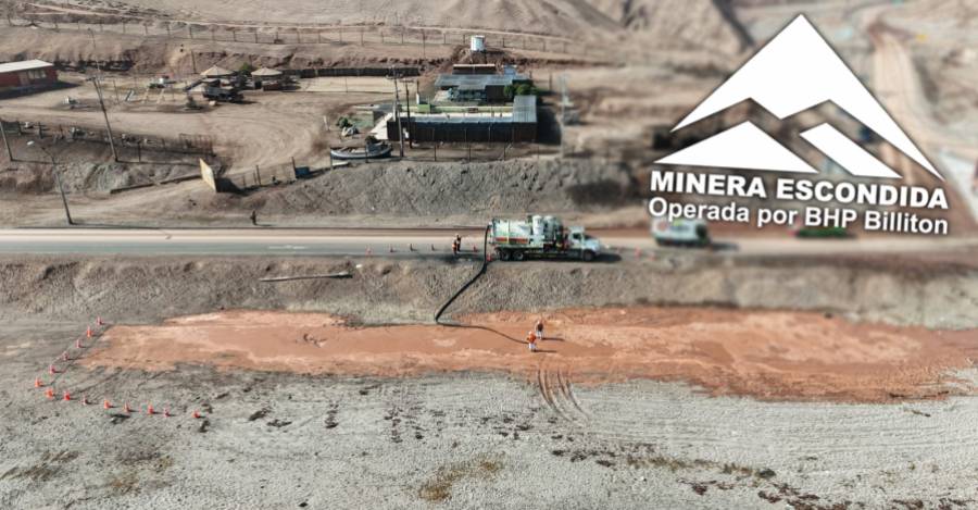 Derrame en Minera Escondida de BHP.