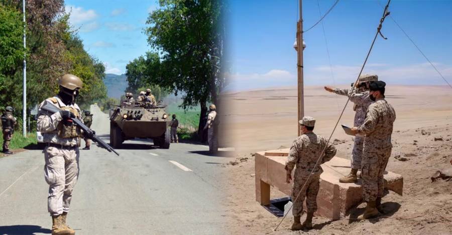 Despliegue militar en la Araucanía y zonas fronterizas.