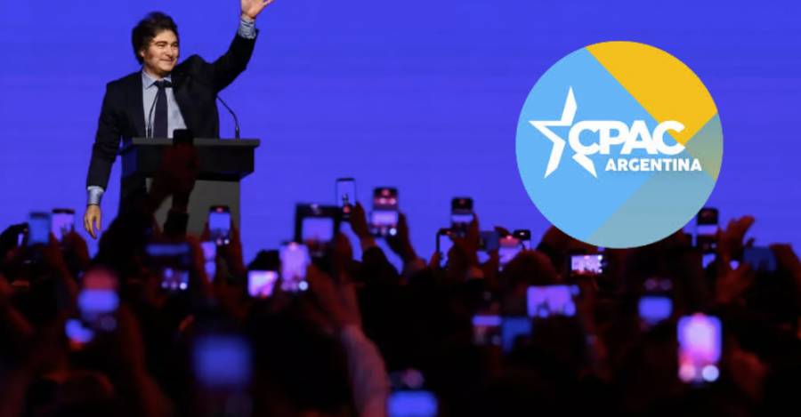 Javier Milei durante la CPAC en Buenos Aires