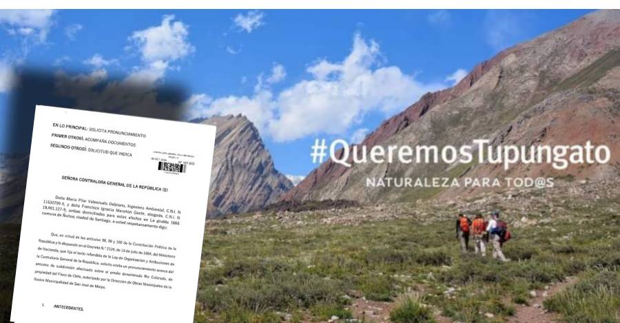 De fondo, parque del Parque Nacional. En la esquina, la solicitud presentada ante la CGR