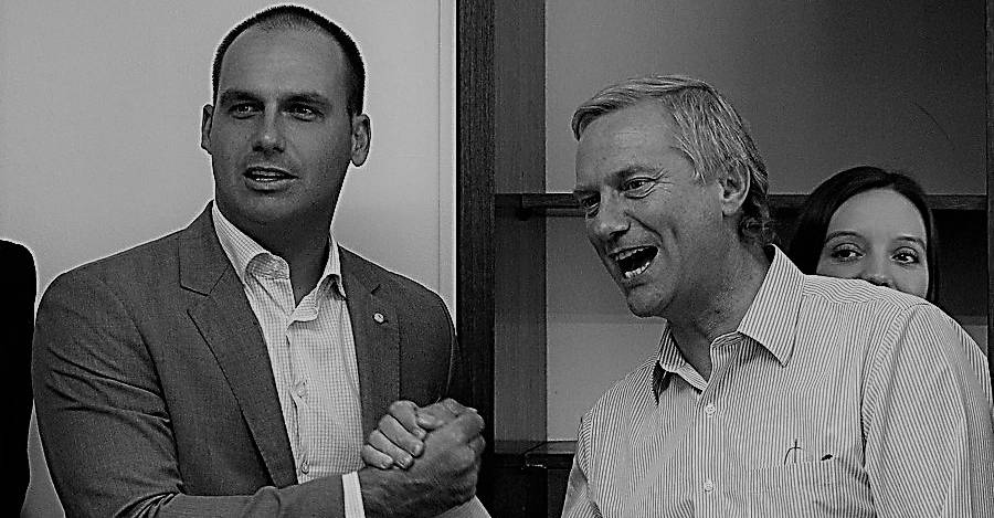 Eduardo Bolsonaro y José Antonio Kast