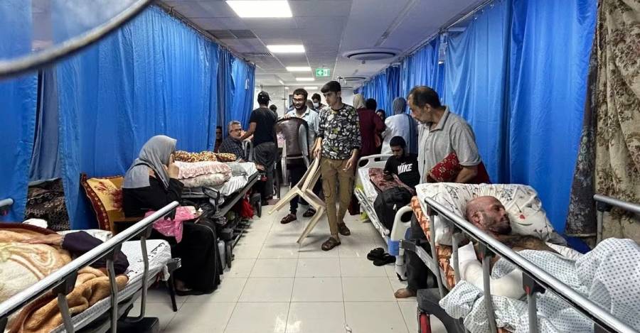 El interior del hospital Shifa en Gaza.