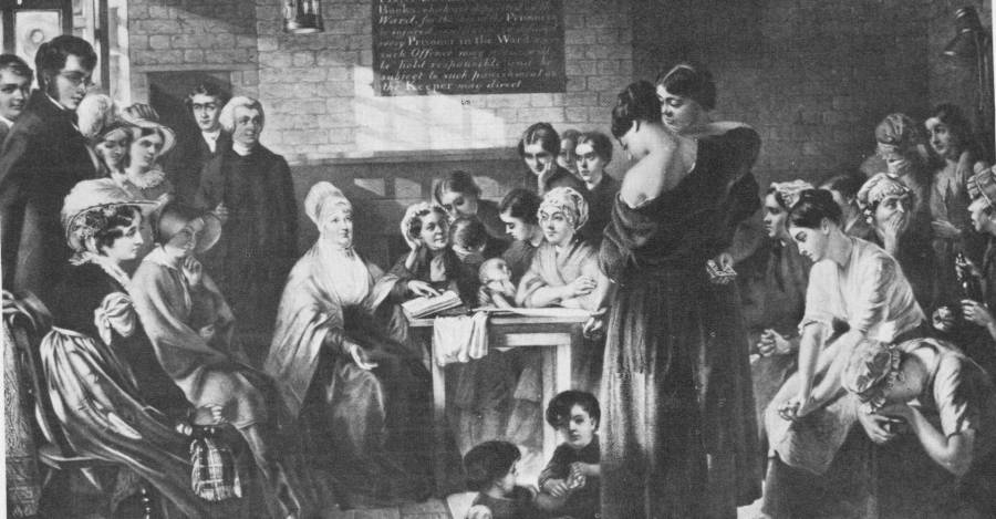 Elizabeth Fry y las cuáqueras organizaron la Orden de las Hermanas Protestantes de la Caridad.