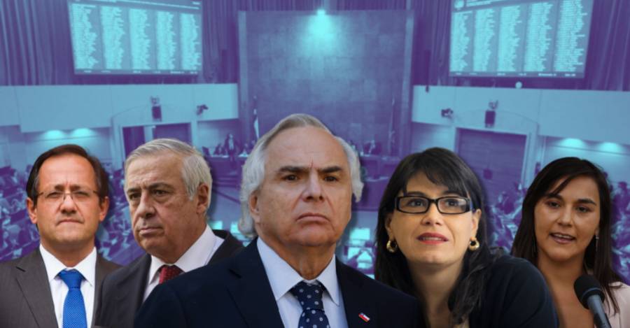 Harald Beyer, Jaime Mañalich, Andrés Chadwick, Javiera Blanco e Izkia Siches.