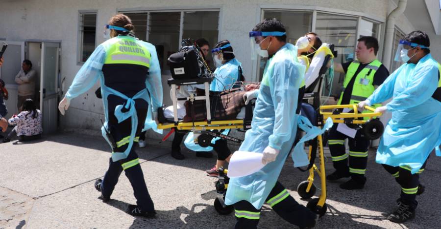 Foto referencial: Simulacro del Servicio de Salud Viña del Mar de paciente con Covid-19