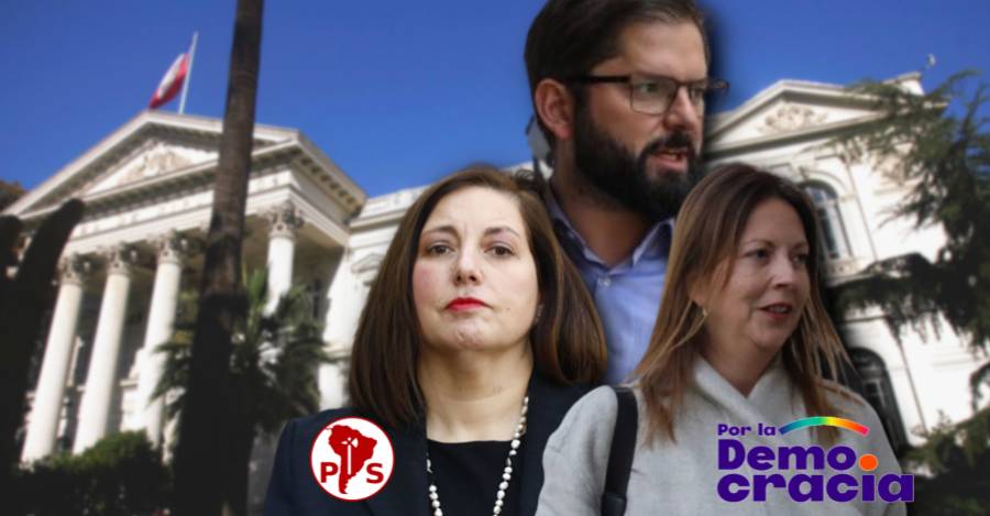 Gabriel Boric (CS), Paulina Vodanovic (PS) y Natalia Piergentili (PPD).