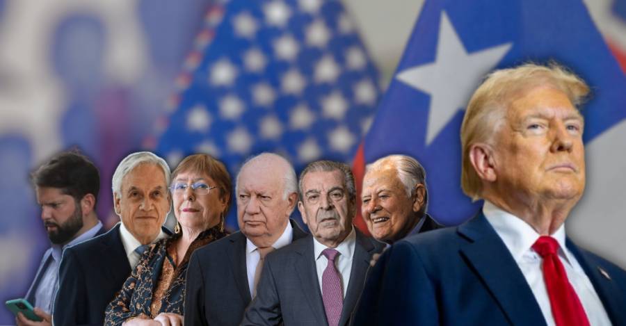Gabriel Boric, Sebastián Piñera, Michelle Bachelet, Ricardo Lagos, Eduardo Frei, Patricio Aylwin y Donald Trump.