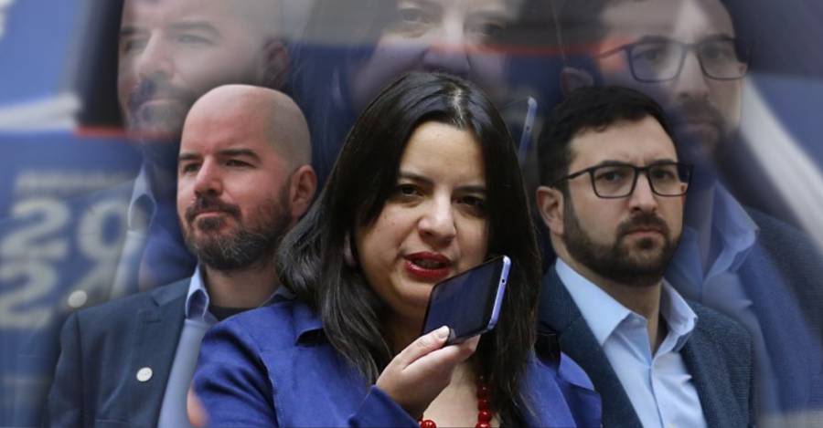 Giorgio Jackson, Javiera Martínez (Dipres), Miguel Crispi (Jefe de Asesores).