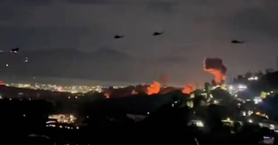 Helicópteros estadounidenses sobre Caracas