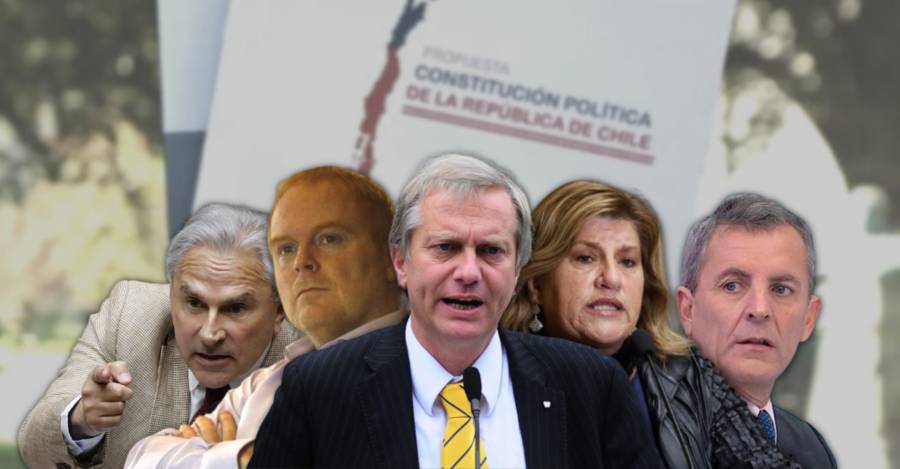 Iván Moreira, Rojo Edwards, José Antonio Kast, Gloria Naveillán y Gonzalo de la Carrera.