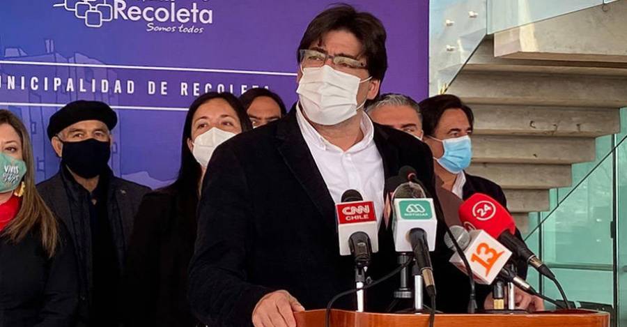 Jadue en conferencia de prensa como alcalde de Recoleta