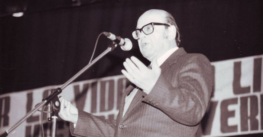 Jaime Castillo durante la defensa de los DD.HH bajo la dictadura militar. Archivo Fortin Mapocho