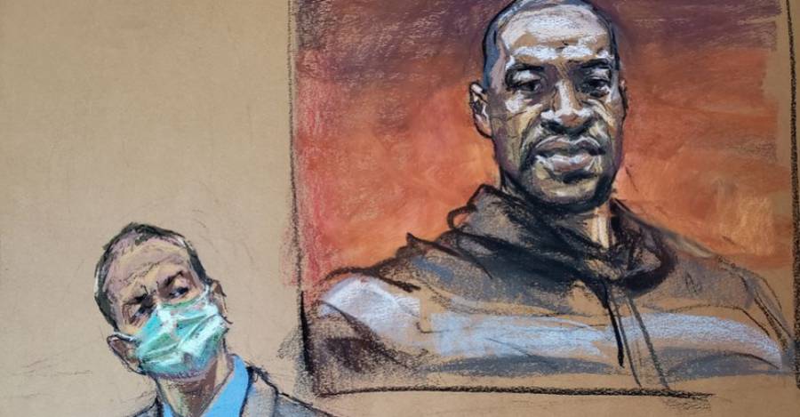 Ilustración del juicio en Minneapolis