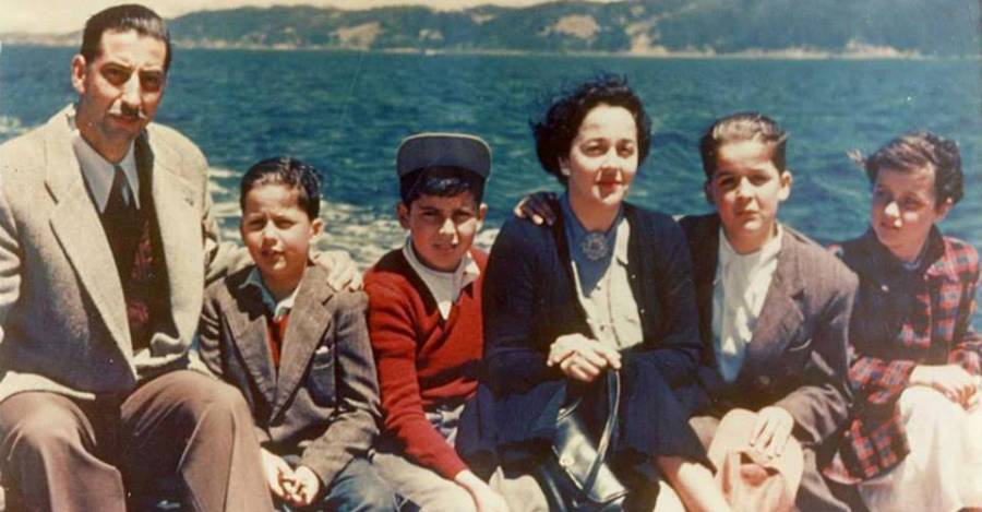 La familia Enríquez Espinoza a fines de los años 50.