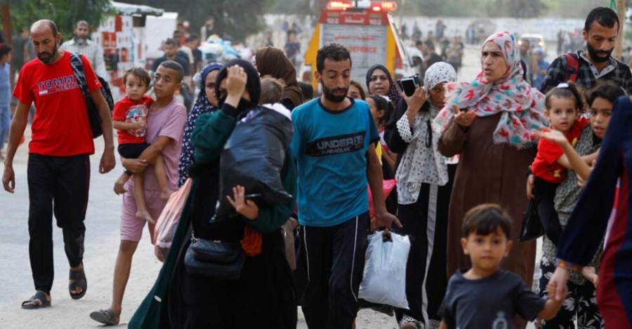 La obligada marcha de los palestinos de Gaza.
