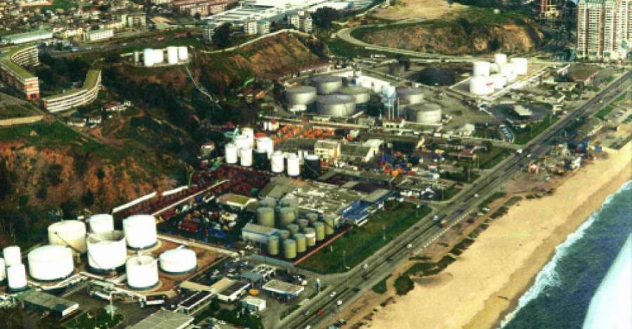 Sector de Las Salinas cuando era usado por las petroleras.