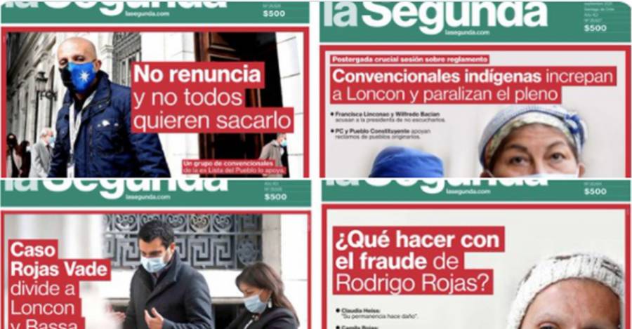 Cuatro portadas en una semana de La Segunda.