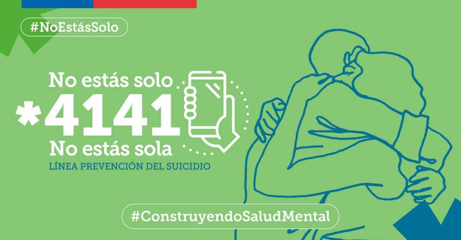 Campaña de Línea de Prevención del Suicidio. Fuente: Minsal