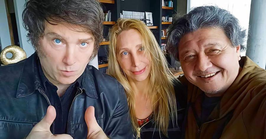 Los hermanos Milei y el chino Carlos Kikuchi