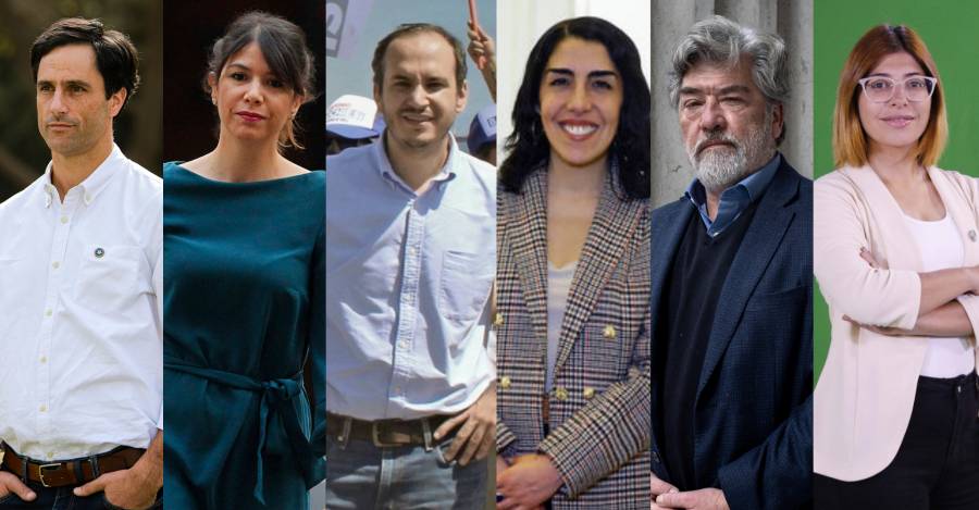 Luis Silva, Katherine Martorell, Antonio Barchiesi, María Pardo, Yerko Ljubetic y Paloma Zuñiga. 