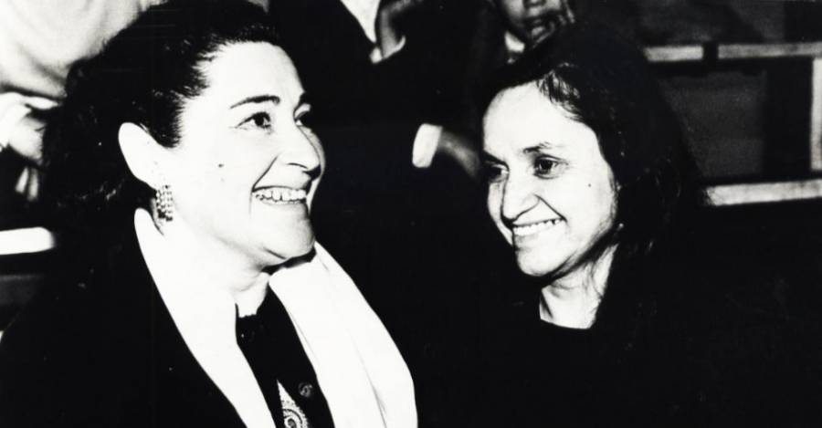 Margot Loyola y Violeta Parra.