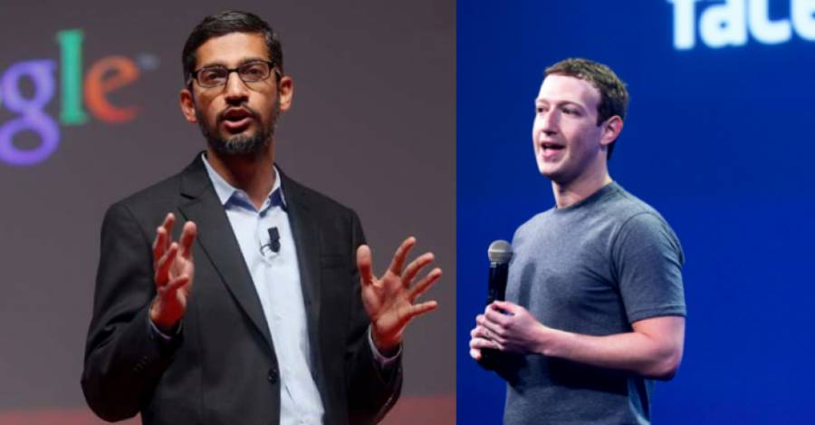 Sundar Pichai y Mark Zuckerberg, CEOs de Google y Facebook