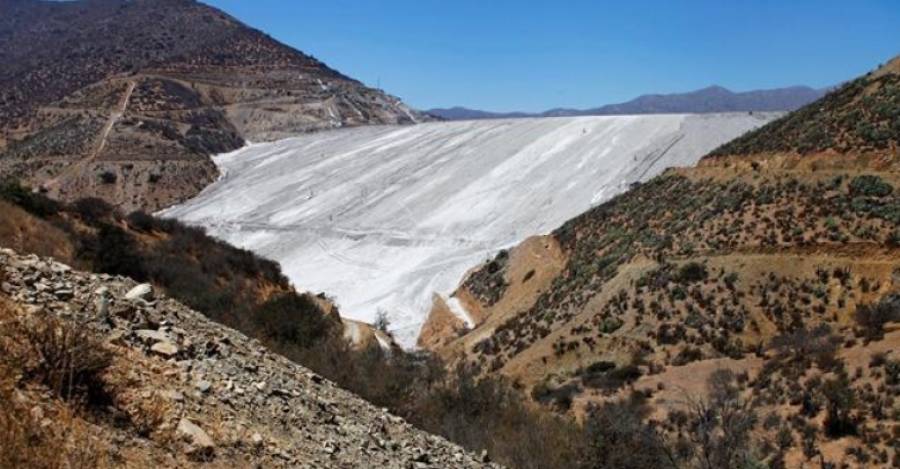 Tranque de relave El Mauro. Imagen extraída de Minería Chilena. 