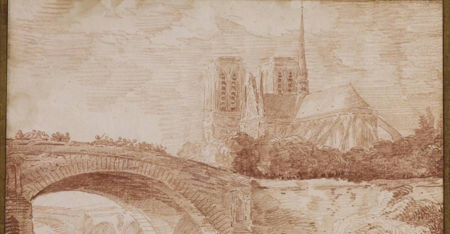 'Una vista de la Catedral de Notre-Dame de París', Hubert Robert 