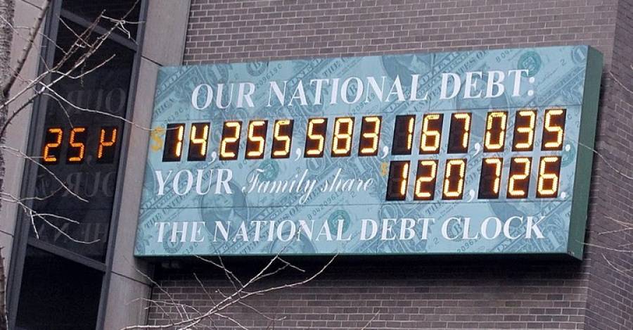 National debt clock. Imagen: Wikimedia Commons.