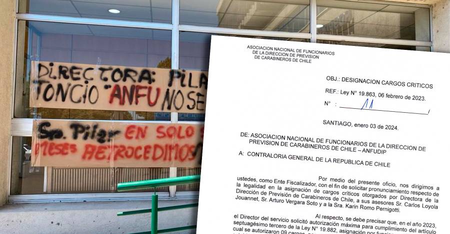 Pancartas contra directora de Dipreca y consulta en CGR.