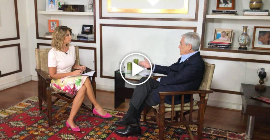 Sebastián Piñera en la entrevista del domingo 29 de marzo en CHV