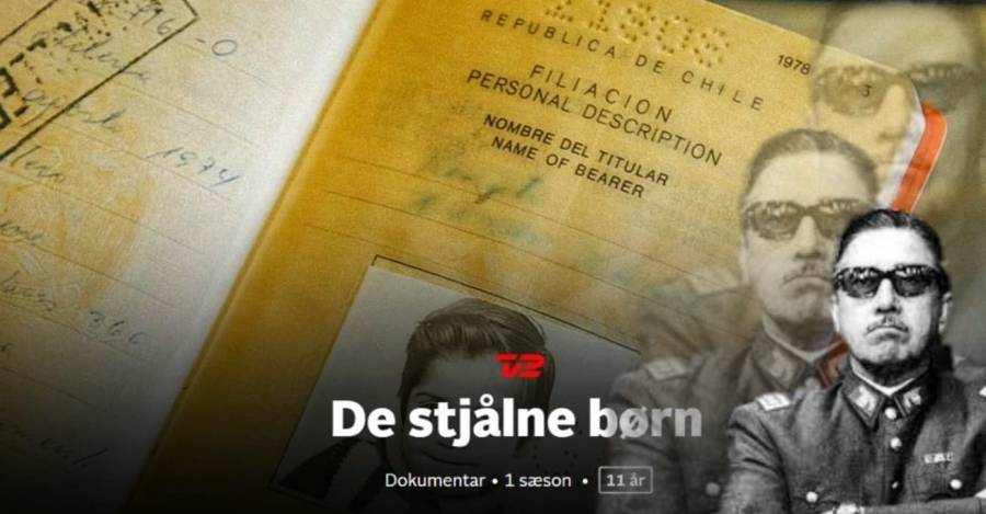 De fondo, la portada de la serie documental 'Los niños robados'
