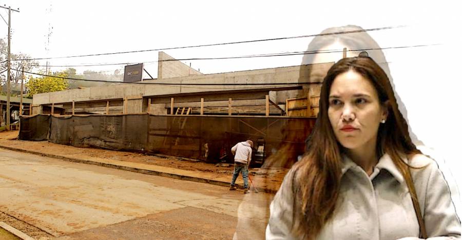 Al lado izquierdo de la estructura, la casa que construye Magdalena Piñera Morel.