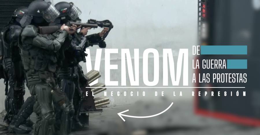 En la parte inferior, Venom, el lanzador de granadas lacrimógenas y aturdidoras En la parte inferior, Venom, el lanzador de granadas lacrimógenas y aturdidoras