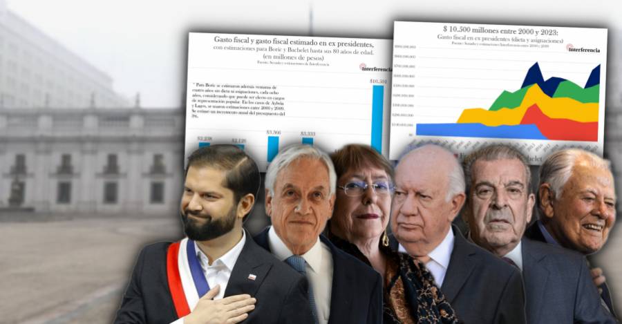 Boric, Piñera, Bachelet, Lagos, Frei y Aylwin.