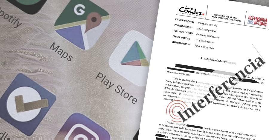 Querella por amenazas tras no pagar crédito obtenido en app.